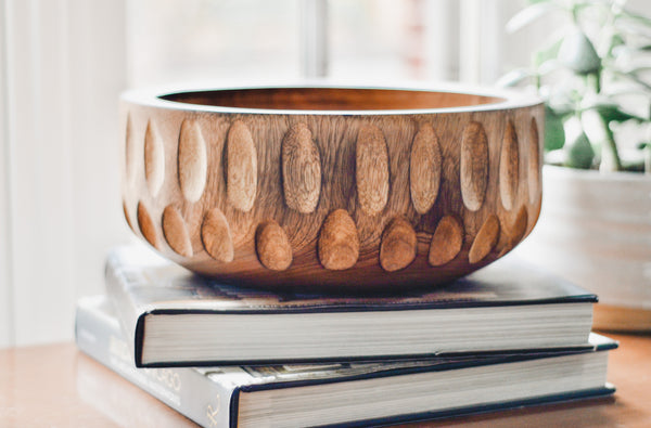 Emma Rayure Wood Bowl