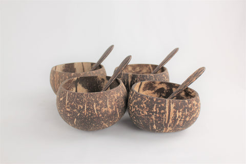 Set of 4 Coconut Drinking Bowl