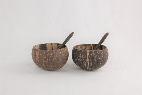 Set of 2 Coconut Drinking Bowl